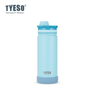 TYESO | Tyeso 600ml Sports Kettle Portable Water Cup with Non-slip Silicone Cover Leakproof Lightwei