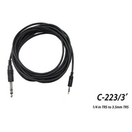 Downey Musical Instruments (Taiwan Made Stander C-223 90cm 6.3mm To 3.5mm Stereo Audio Cable/Signal 