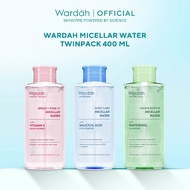 [TWINPACK] Wardah Micellar Water 400 ml-Perfect Bright, Nature Daily,Lightening Oil, Acnederm-Waterp