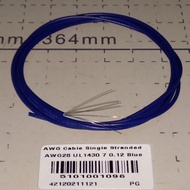 AWG28 AWG 28 1.4A 300V UL1430 AWM Kabel Serabut Single Stranded Blue