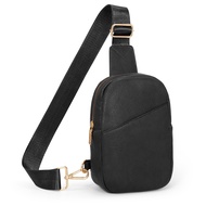 2024 Sling Bag for Women, Leather Fanny Pack with Adjustable Strap, Chest Bag Crossbody Bag for Trav