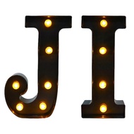 [xdnblun] Light up Alphabet Sign Black Warm White LED Marquee Letter Light Marquee Letter Lamp for B
