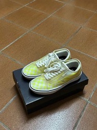 Vans 半透明 old skool slip On 低筒棋盤格螢黃