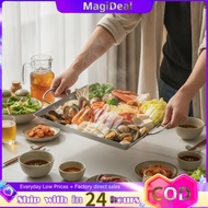 magideal Rectangular Octopus Tray Food Grade Stainless Steel Serving Tray with Handles Heavy Duty Se