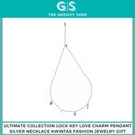 Ultimate Collection Lock Key Love Charm Pendant Silver Necklace Kwintas Fashion Jewelry Gift