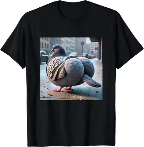 Funny Brainrot Pigeon with Level 100 Gyatt Gen Z Meme Pigeon T-Shirt Womes Clothing Cotton Ladies Cl