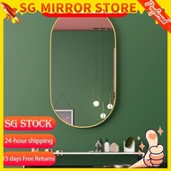 Bathroom Mirror Oval Mirror Wall Mirror Free Punch Make Up Mirror oval mirror arch mirror