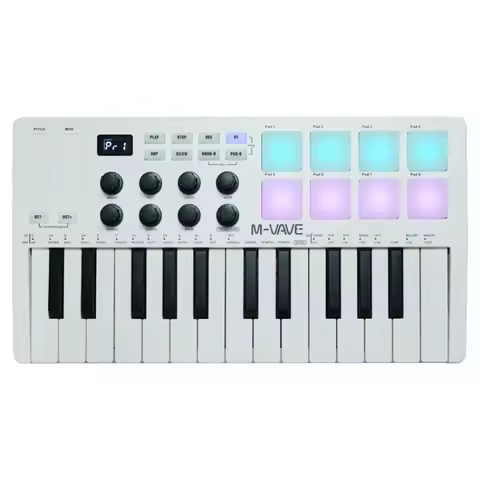 Keyboard MIDI KeyboardController Portable Arranger Keyboard RGB Percussion Pad KeyboardFactory