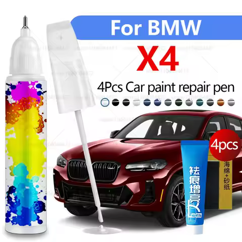 Car Paint Repair Pen For 2014-2025 BMW X4 Paint Scratch Repair Accessories 4PCS Grey A90 White 300 B