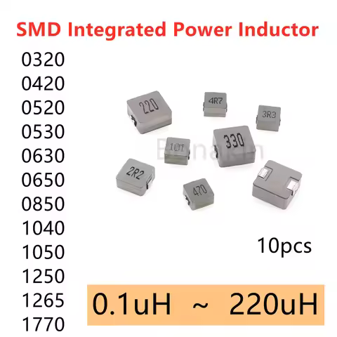 10pcs SMD Integrated Power Inductor 0420 0520 0530 0630 0650 0850 1040 1050 1250 1265 1770 4.7uH 10u