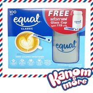 ⭐️[ถูกสุด]⭐️ 🍬Equal 🍬 อิควล ชนิดผง คลาสสิค/หญ้าหวาน 100 ซอง 1 กล่อง น้ำตาลเทียม ผลิตภัณฑ์ให้ความหวาน