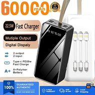 Iphone Android 60000mAh powerbank fast charging Portable charger Original Type c charging cable powe