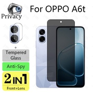 2 in 1 OPPO A6t Anti-Spy Privacy Tempered Glass Screen Protector Anti-peeping For OPPO Reno 15 14 15
