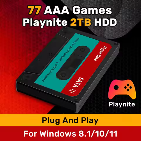Playnite Game Hard Drive 500G/2T With 40/77 AAA/PC Games Plug&Play Gaming HDD With AAA Games For Win