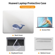 4 In 1 Protective Set for Huawei Matebook D14 D15 D16 Laptop Case with Keyboard Cover& Screen Film