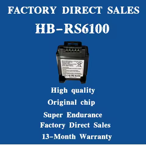 5pcs High Capacity RS6100 Replacement Battery for Zebra BT-000398 Scanner, 735mAh, Compatible with Z