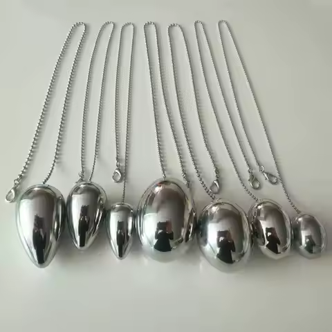 7 Size Big Metal Anal Balls Butt Plug Expansion For Man Dilator Female Masturbator Vagina Ass Plug B