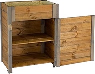 dobar® green label Rollable Raised Bed with Storage Compartment Including Sheep's Wool Size L - 60 x