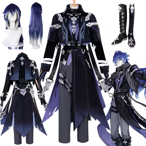 Genshin Impact Kyryll Chudomirovich Flins Cosplay Game Costume Wig Anime Clothing