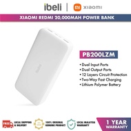 Xiaomi Redmi Powerbank 20000mAh Fast Charging 18W Portable Charger Mi Power Bank - PB200LZM