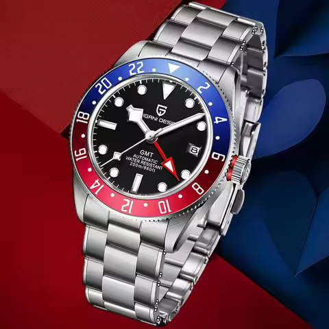 PAGANI DESIGN Top Luxury Luminous Bezel GMT Men Watch Sapphire Mechanical Automatic Watch Sport 200M
