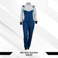 นักแข่ง/ชุดกันไฟ P1 รุ่น T-BLUE/SILVER DIVA สำหรับผู้หญิง Size3