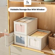Ezlife Foldable Storage Box With Window Clothes Organizer Wardrobe Dividers Fabric Underwear Pants D