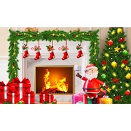 5x3ft Christmas Photography Backdrop Christmas Fireplace Theme Photography Background Christmas Tree