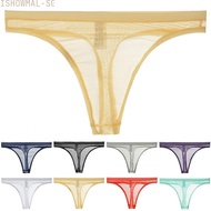 [ISHOWMAL-SG]1x Mens Underwear Seamless Mesh Brief Thong Transparent Panties Low Rise Bikini-New In 1-