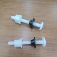 Ready Stock Toilet Cistern Screw Cistern Tank Close Coupled Screw & Nut PVC Bolts Nuts Toilet Cister