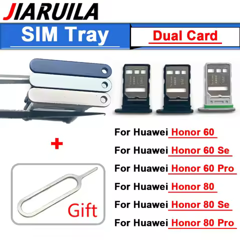 SIM Tray Dual Card Connector For Huawei Honor 60 Se 80 Pro 80Se SIM Card Socket Holder Reader Adapte