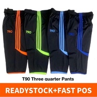 T90 3 SUKU SELUAR PENDEK TIGA SUKU Seluar Pendek Sukan T90 3/4 Men Short Sport pants 3 QUARTER SHORT