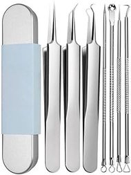 7 - Piece Professional Blackhead & Whitehead Extraction Tool Kit - Ideal for Nose and Face
