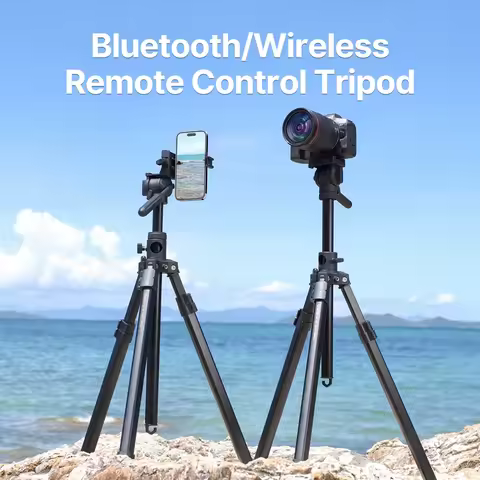 Ulanzi MT-65 1.76M Bluetooth Remote Control Tripod DSLR Camera Phone Video Tripod Extended Arm Horiz