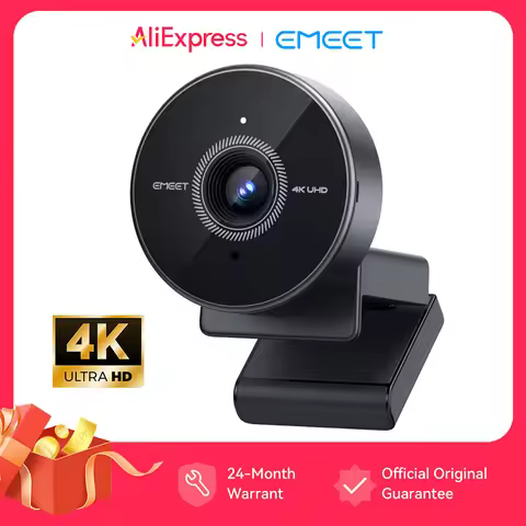 EMEET Webcam 4K Autofocus Web Camera 1080p 60fps 70°FOV Webcam for Computer Video Call Portable USB 