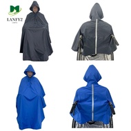 ALANFY Wheelchair Raincoat, Lightweight Packable Wheelchair Waterproof Poncho, Durable Tear-resistant with Hood Reusable Rain Cover for Wheelchair Seniors