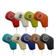 ปกหัวกอล์ฟคลับสำหรับหัว Iron 9ชิ้น/เซ็ตตัวเลขถูกปักด้วย3D