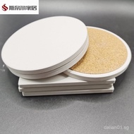 New Unpainted ceramic coaster, absorbent, non-slip, with cork base, plain round shape10.3CM Dolomite