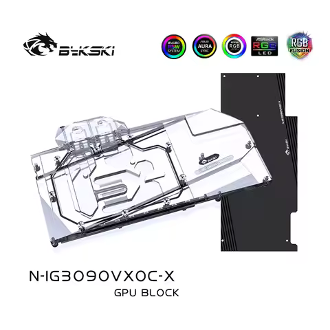 Bykski GPU Water Block for Colorful IGame RTX 3090/3080/3080TI Vulcan/RTX3090/RTX3080 Neptune OC Coo