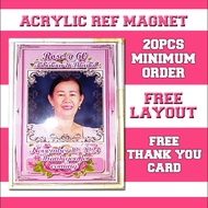 50th 60th 70th 80th Birthday Personalized Ref Magnet Souvenir Giveaways (Free Layout) party