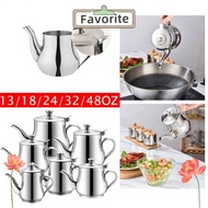 FAVORITEGOODS Metal Teapot Practical Cafe Flip Lid Kitchen Tool