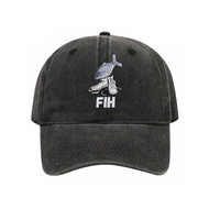 Funny Fih Fish Shoes Meme Hat High Street Trend Fashion  Unisex Baseball Caps Washed Vintage Wear Sn