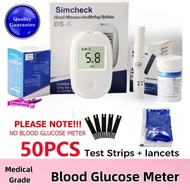 Blood Glucose Meter COMPLETE SET (1Meter + 50Strip + 50 Lancets)pulse oximeter.digital blood pressur