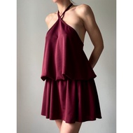 BHJN AURELIA SUMMER HALTER BALLOON MINI DRESS
