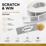 Scratch and Win Stickers 10x40mm