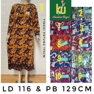 LD 19-Daster Panjang Kencana Ungu Label Biru Original Batik Cetak Super 1 Premium -Longdress Tangan