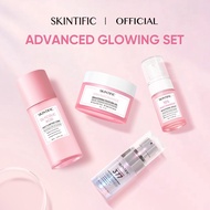 SKINTIFIC 4pcs Pink Set Skincare kit - Niacinamide Moisturizer + Niacinamide Serum + Glycolic Acid + Symwhite377 Serum