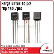 10pcs Transistor S8050 S9012 S9015 S9018 TO-92 Bipolar Transistor 8050 9012 9015 9018 TO92 NPN PNP T