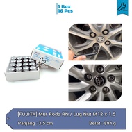 [16 Pcs] Fujita RN M12 x 1.5 Lug Nut / M12 x 1.25