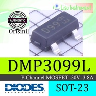 DMP3099L D99 P-Channel MOSFET -30V -3.8A P-CH DMP3099L-7 SOT-23
